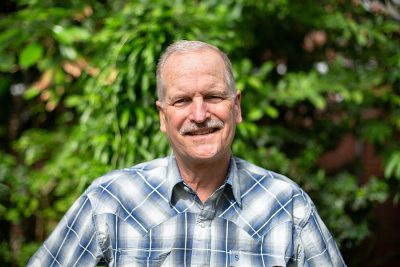 David Wagner, a professor of ecology and evolutionary biology, in the UConn Botanical Conservatory on March 25, 2024. (Bri Diaz/UConn Photo)